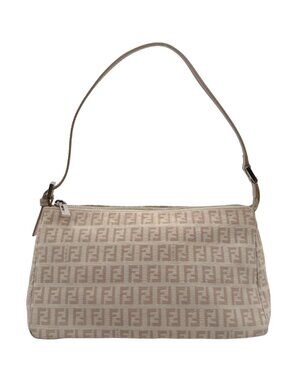 Vintage FENDI Ivory Zucchino Triangle Pochette